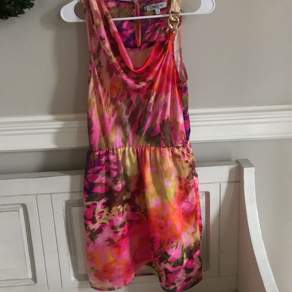 Jennifer Lopez silky party dress